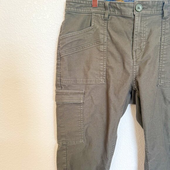 Prana Nikit Cargo Pants Women's 12 Green Organic Ankle Stretch Outdoors Hiking - Picture 4 of 9